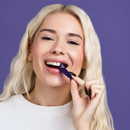 🔥Last Day 49% OFF - 🦷Purple Teeth Whitening Strips, Enamel-Safe Stain Removal💜